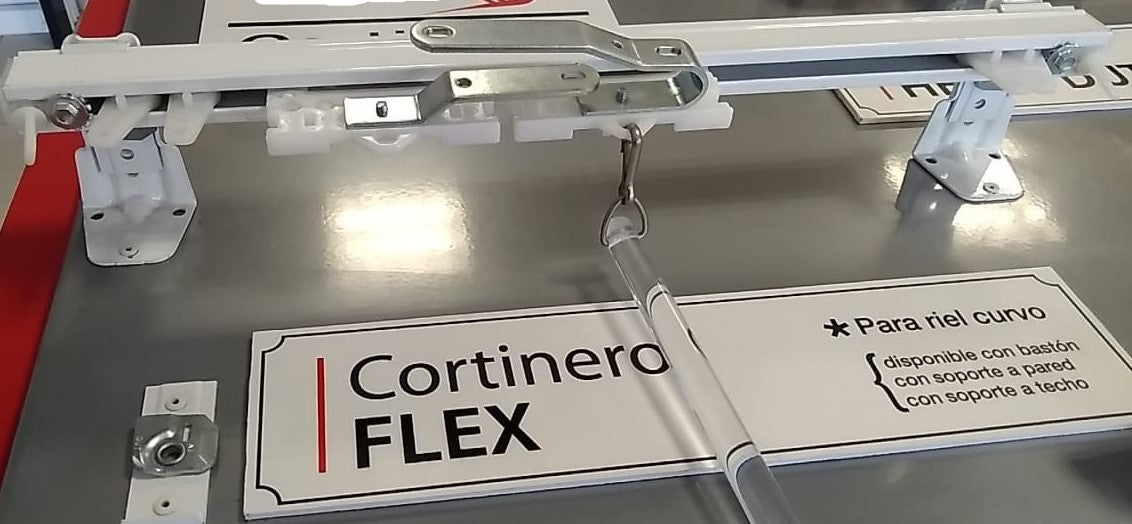 Cortinero Recto de Acero modelo  Flex
