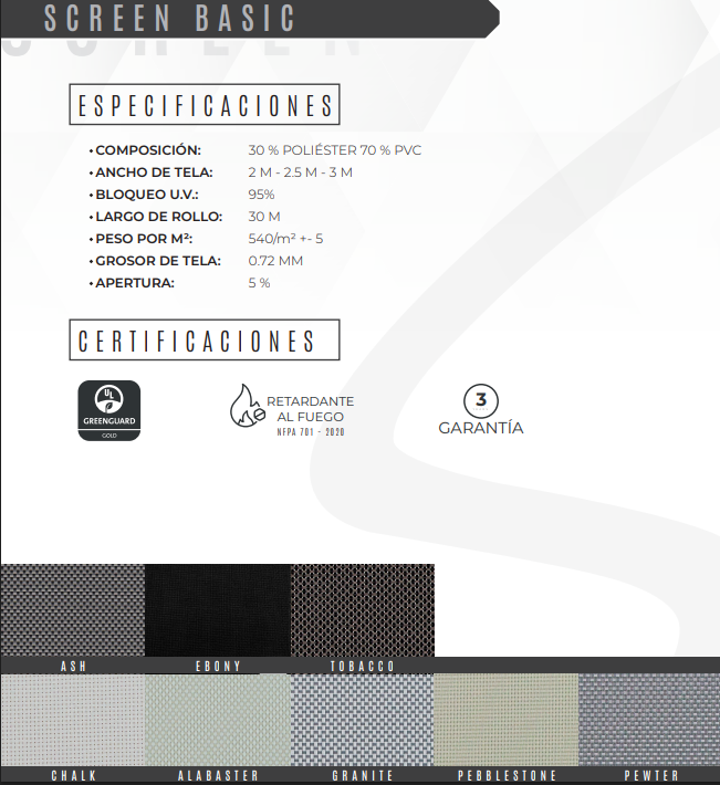 Enrollable Linea Screen Basic