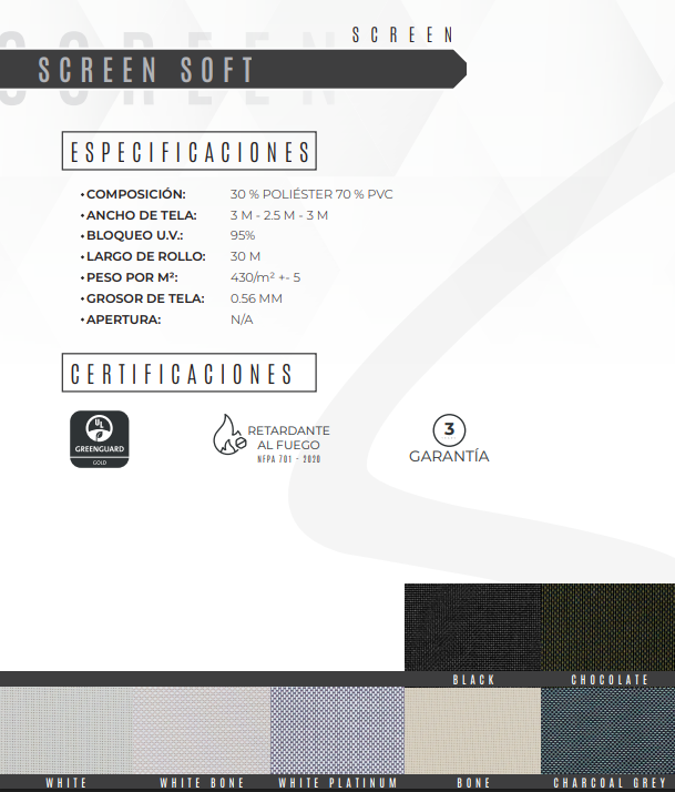 Enrollable Linea Screen Soft