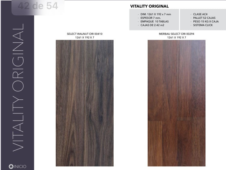 Pisos laminados modelo Vitality